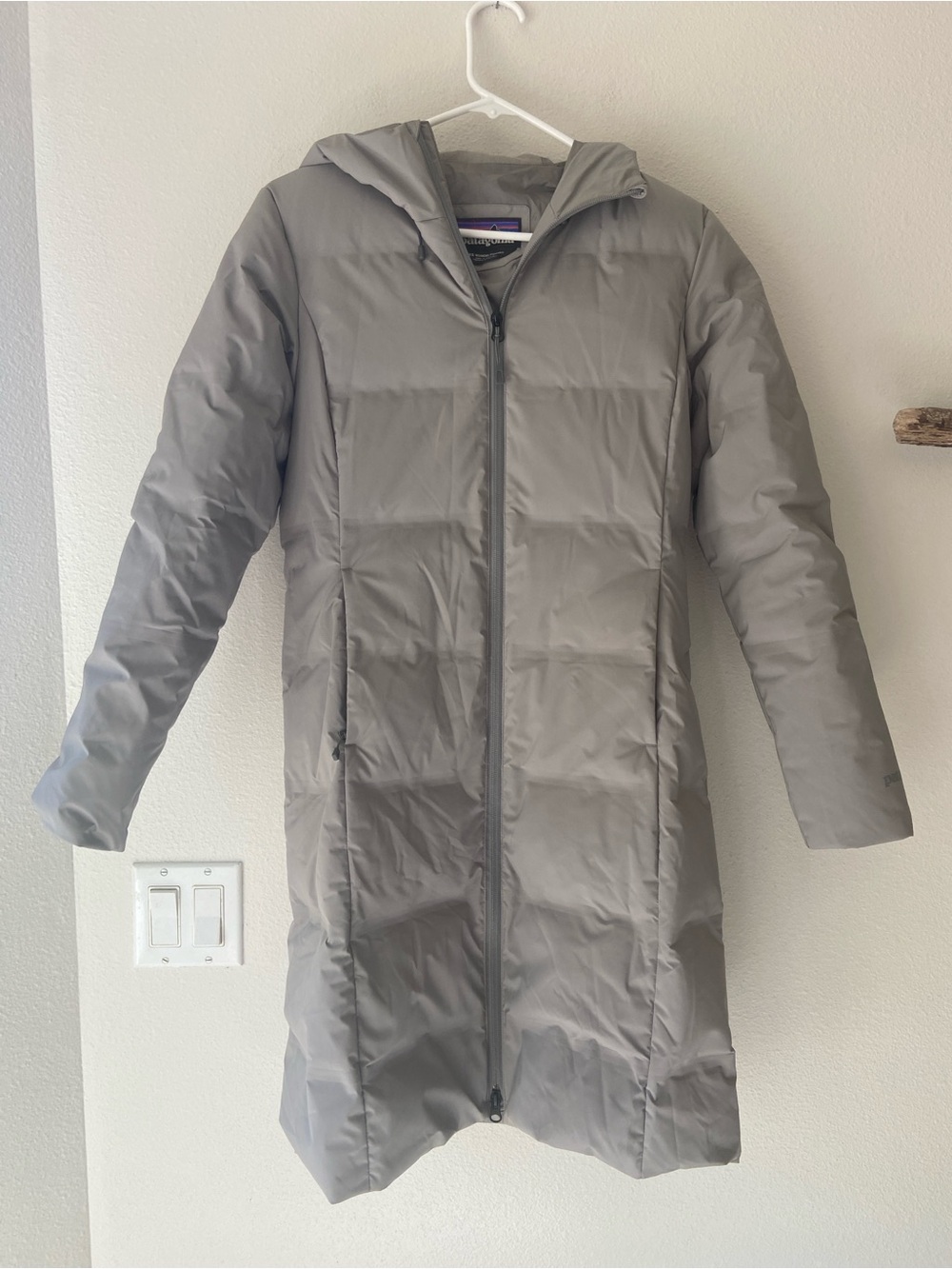 Patagonia Ws Jackson Glacier Parka Grey Goose Down COAT XS
